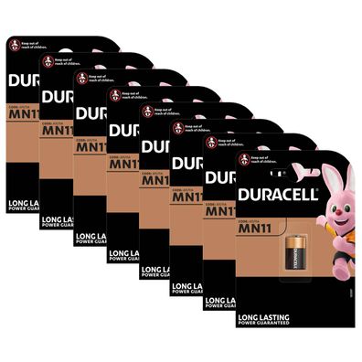 8x Duracell MN11 Alkaline Batterie Security A11 L1016 6V 1er Blister