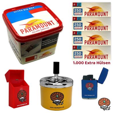 Paramount Volumentabak Ultra Big Box 480g, Extra Hülsen, Drehascher, Feuerz. Box