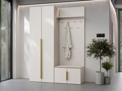 Garderoben-Set Kerkin I Garderoben mit vier Drehtüren M24