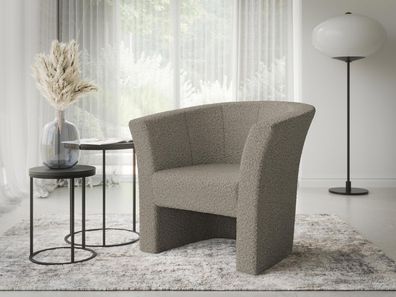 Sessel Halori Boucle Polstersessel Modern Wohnzimmer Stilvoll Relaxsessel Neu