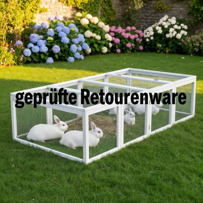 Auslauf Freilaufgehege Hasenstall Kaninchenstall Rabbit Run(402) Retourenware