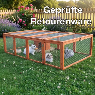 Auslauf Freilaufgehege Hasenstall Kaninchenstall Rabbit Run(401)