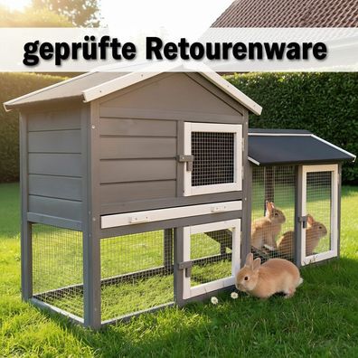 Hasenstall Kaninchenstall Meerschweinchenstall DREAM GREY