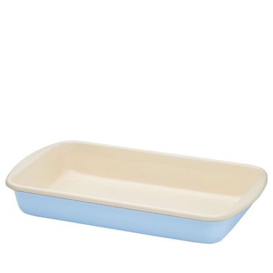 Riess Plat à four 36/21,5cm Plat à rôtir émaillé Classic bleu pastel