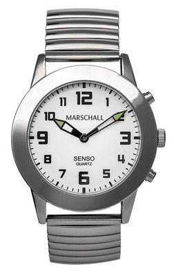 Marschall ? Talking WATCH > Herrenuhr Ø 43mm | Touch-Screen, Zugband