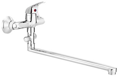 Wannenarmatur ASTI Einhandmischer Badewannenarmatur mit langem Auslauf, Chrom