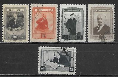 Sowjetunion gestempelt Michel-Nummer 983-987