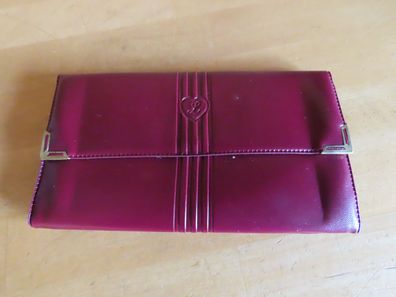 Geldbörse Portemonnaie Brieftasche bordeauxrot L ca. 16,5 cm breit