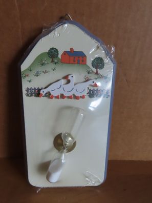 Sanduhr Kurzzeitmesser Country Life Brettchen mit 3 Gänsen ca. 3Minuten