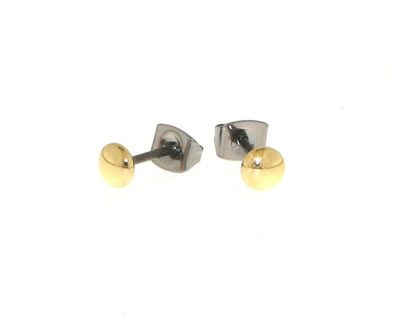 Boccia Titanohrstecker vergoldet 05013-02