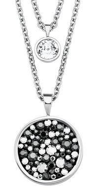 S. Oliver Edelstahl Doppel Kette mit Swarovski Elements 2018567
