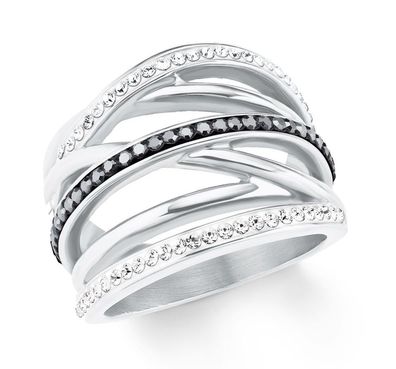 S. Oliver Edelstahl Ring mit Swarovski Elements 2022652