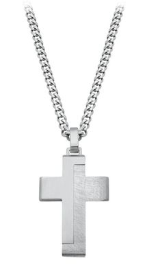 S. Oliver Herren Kette Edelstahl Kreuz 2024253
