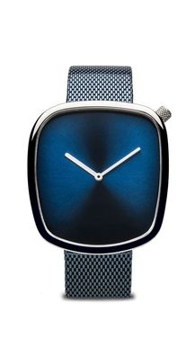 Bering Damenuhr PEBBLE blau 18034-307