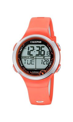 Calypso Digitaluhr orange K5799 2