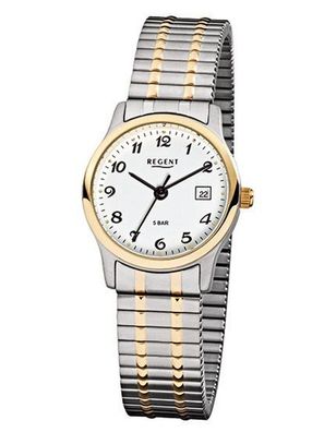 Regent Zugband Damenuhr Edelstahl F-887