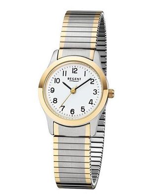 Regent Zugband Damenuhr bicolor 2247484