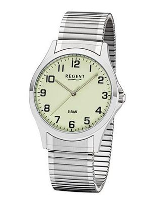 Regent Zugband Herrenuhr silberfarben 1242425