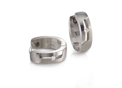 Boccia Titan Creolen mit Diamant 05045-03