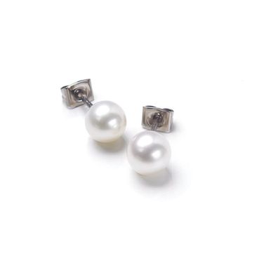 Boccia Titan Ohrstecker Perle 0536-01