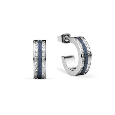 Bering Creolen Edelstahl blau 723-197-05