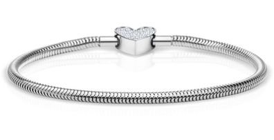 Bering Armband Arctic Symphony Glitzer Herz 618-10-X0