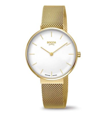 Boccia Damenuhr Titan goldfarben 3327-10