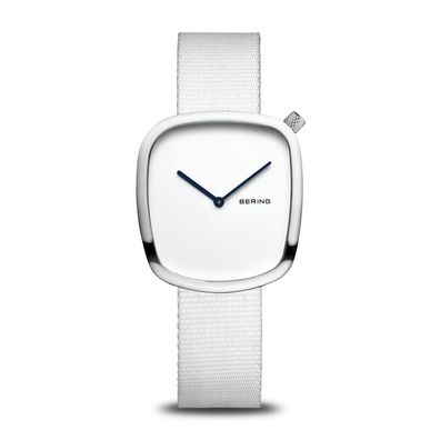 Bering Damenuhr PEBBLE weiß 18034-007