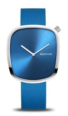 Bering Herrenuhr PEBBLE hellblau 18040-308