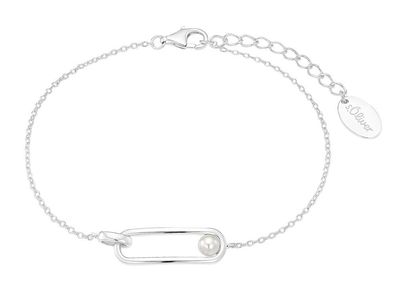 S. Oliver Damen Silber Armband Perle 2033873
