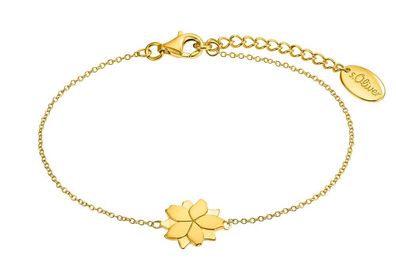 S. Oliver Damen Armband Blüte vergoldet 2034189