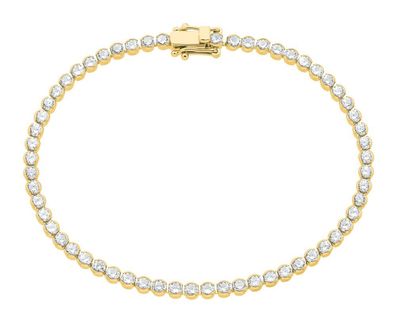 S. Oliver Tennisarmband Silber vergoldet 2037763