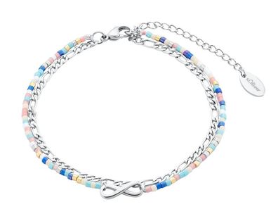 S. Oliver Fußkettchen Edelstahl mehrfarbig 2034576