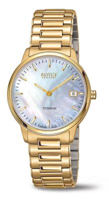 Boccia Damen Titan Uhr Royce concept goldfarben 3341-03