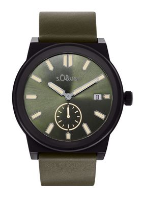 S. Oliver Herrenuhr Lederband 2035442