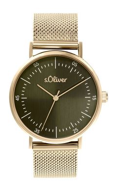 S. Oliver Damenuhr Edelstahl IP Gold 2036584