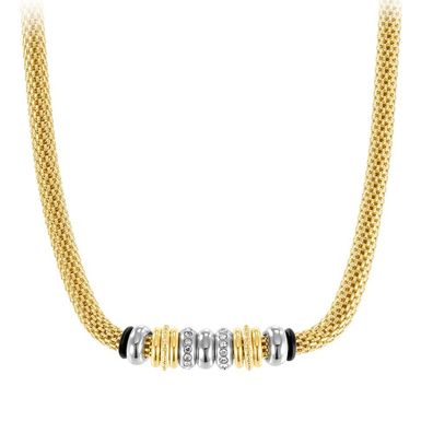 S. Oliver Damen Edelstahlcollier IP gold 2036834