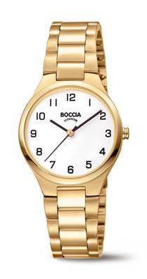 Boccia Damen Titan Uhr goldfarben 3347-03