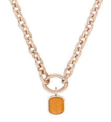 S. Oliver Edelstahl Kette mit Aventurin-Stein 2037969