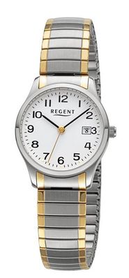 Regent Zugband Damenuhr Edelstahl F-1514