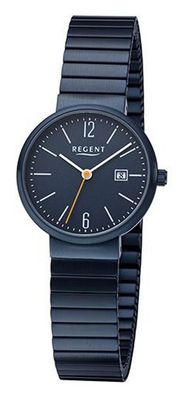 Regent Zugband Damenuhr blau F-1357