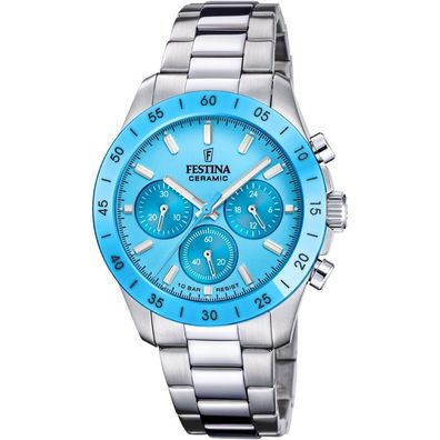 Festina Damen Chronograph Ceramic blau 20693-3