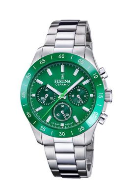 Festina Damen Chronograph Ceramic grün 20693-5