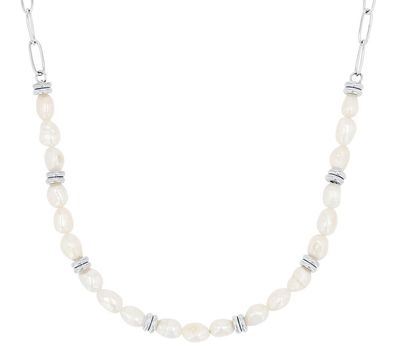 S. Oliver Edelstahl Kette mit Süßwasserzuchtperlen 2039727 SOJ-0218-N-50