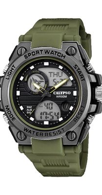 Calypso Herren Armbanduhr grün K5854-3