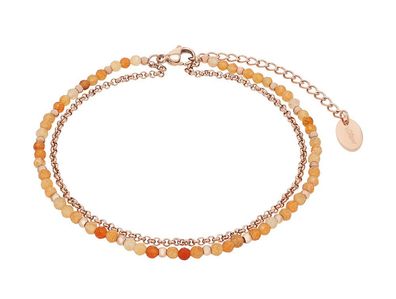 S. Oliver Edelstahl Damen Fußkettchen Aventurin 2037980