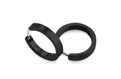 Boccia Titan Creolen schwarz 0577-07