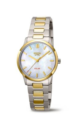 Boccia Damen Titan Solar Uhr bicolor 3363-04