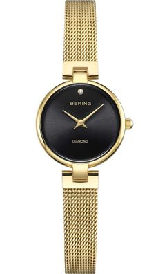 Bering Damen Armbanduhr Classic vergoldet 17724-332