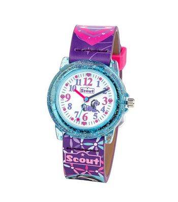 Scout Kinderuhr lila Pferd 280305054